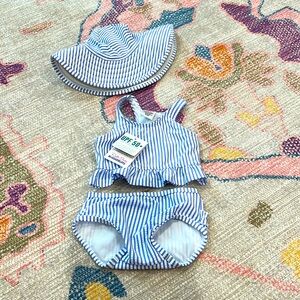 NWT Ruffle Butts swim set